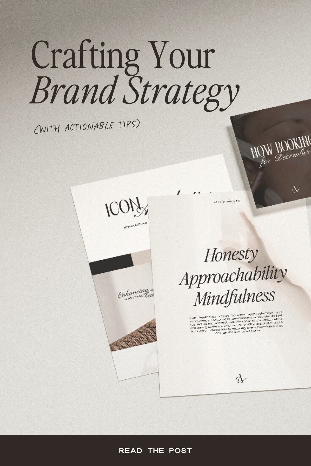 Closeup of brand strategy a custom branded booklet